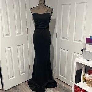 Windsor Black Strapless Gown